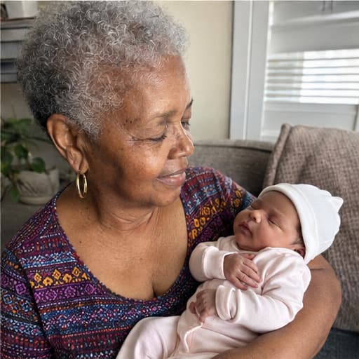 A grandmother and child sharing a moment